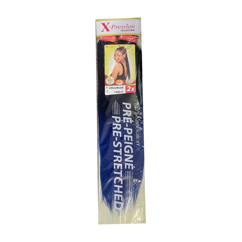 Extensions pour les Cheveux X-Pression Pre-Peigne T1b/Deep Violet 2 Unités