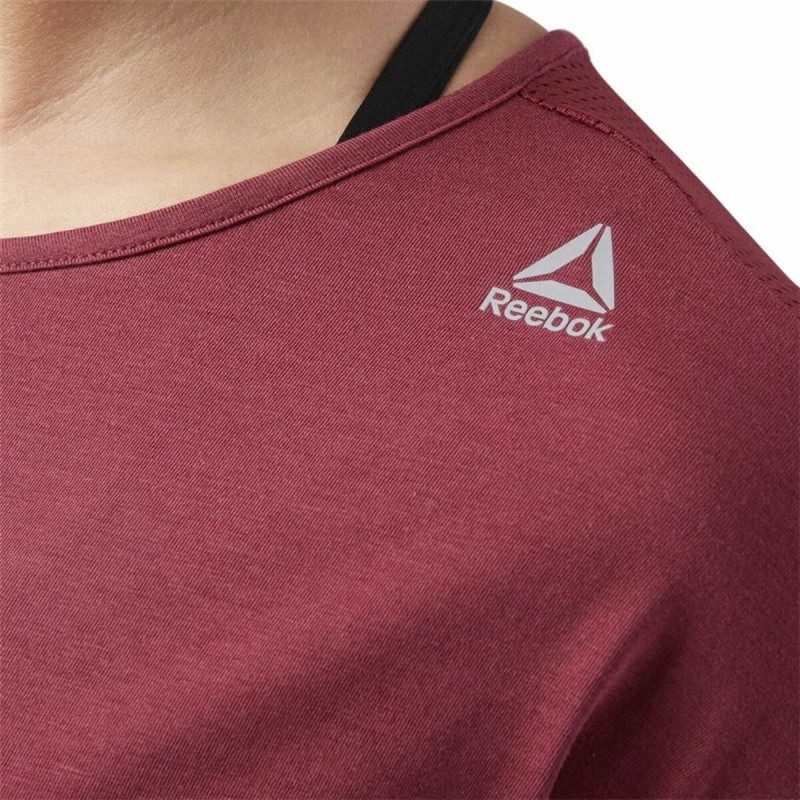 T-shirt à manches courtes femme Reebok Work Mesh Rouge foncé