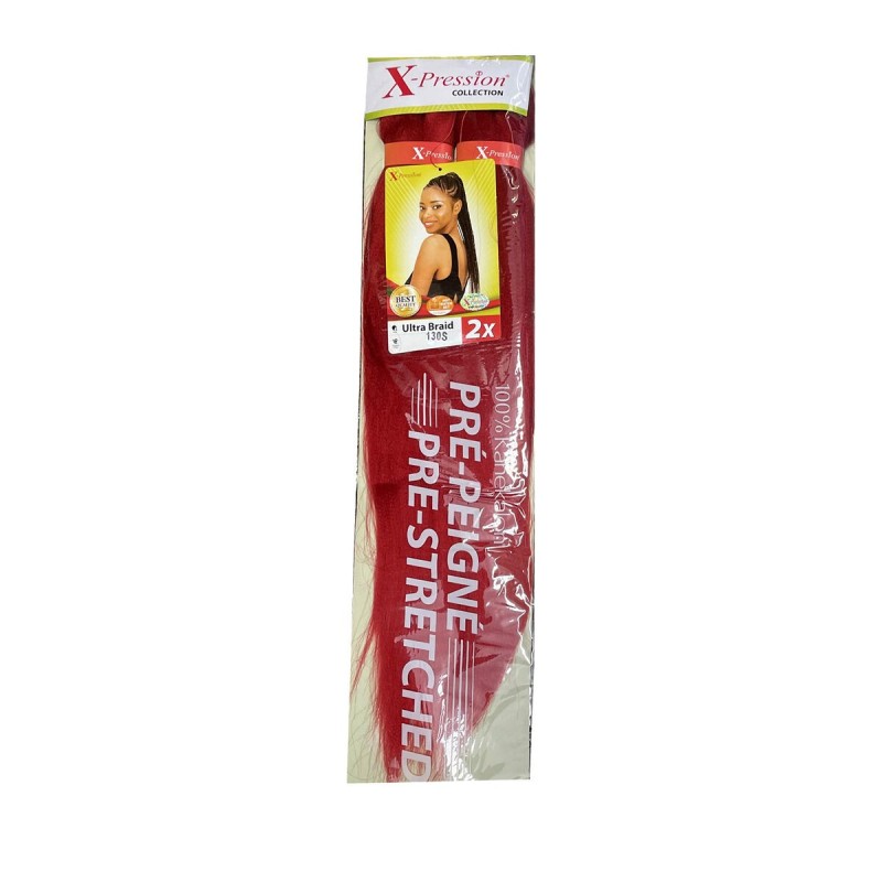 Extensions pour les Cheveux X-Pression Pre Peigne Rouge 2 Unités