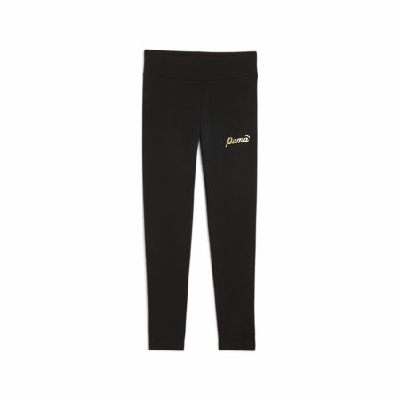 Leggings de Sport pour Enfants Puma Essentials+ Script Metallic Noir