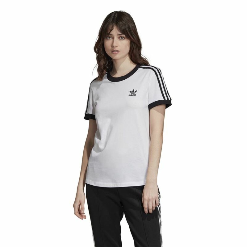 T-shirt à manches courtes femme Adidas 3 stripes Blanc