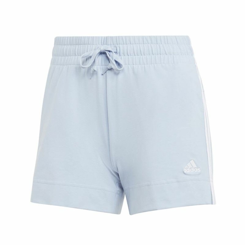 Short de Sport pour Femme Adidas 3 Stripes Sj Bleu clair