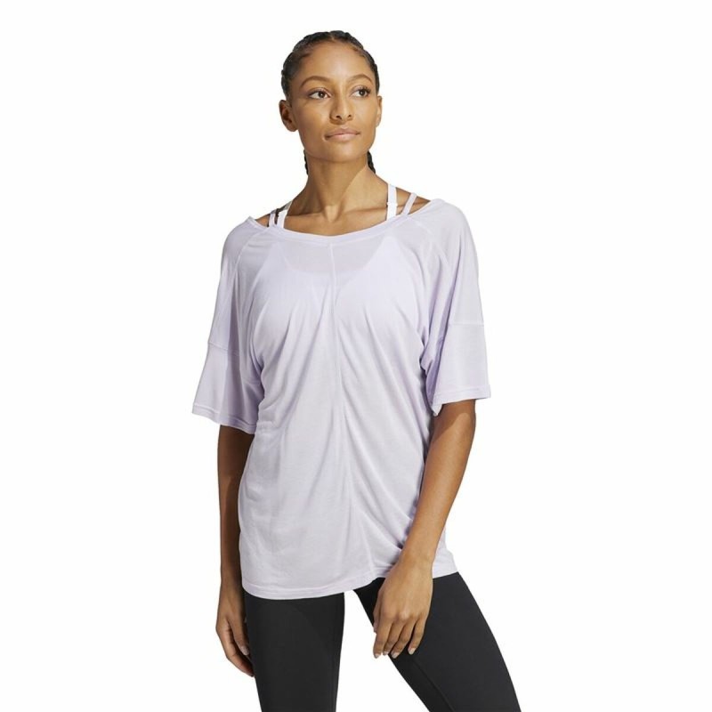 T-shirt à manches courtes femme Adidas Studio Oversized Lila