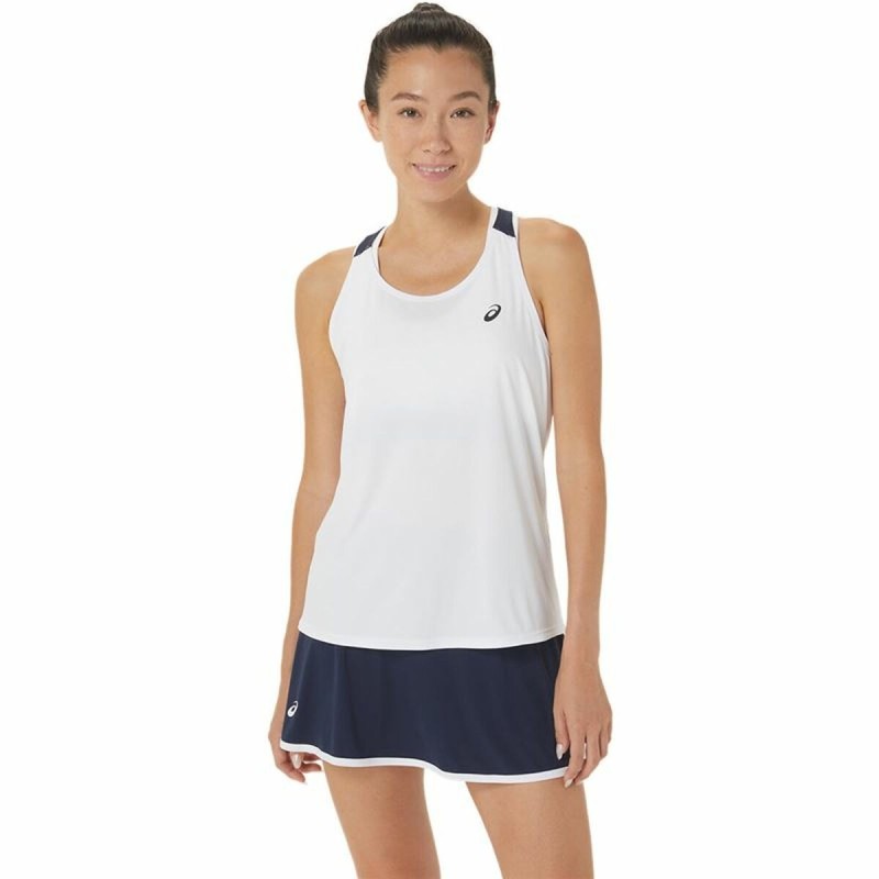 Maillot de Corps de Sport à Manches Coupe Asics Court Blanc Tennis