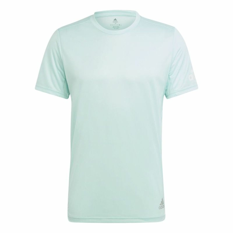 T-shirt à manches courtes homme Adidas Run It Aigue marine