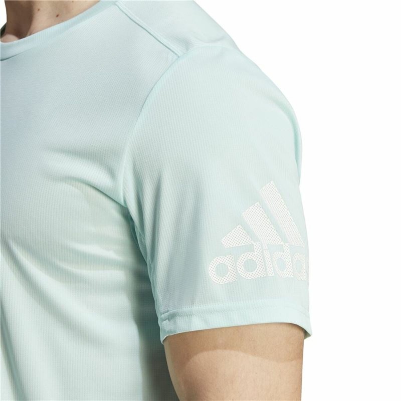 T-shirt à manches courtes homme Adidas Run It Aigue marine