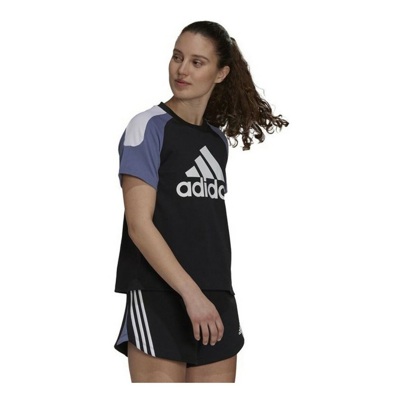 T-shirt à manches courtes femme Adidas Sportswear Colorblock Noir