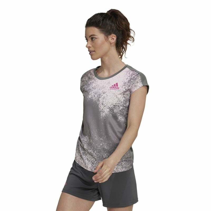 T-shirt à manches courtes femme Adidas Gris foncé