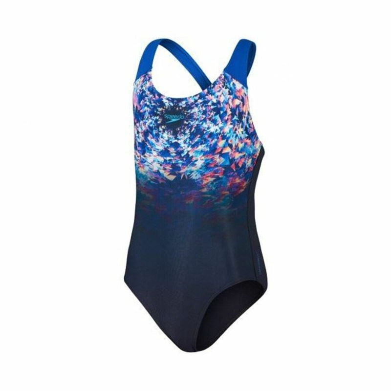 Maillot de Bain Fille Speedo Digital Placement Bleu