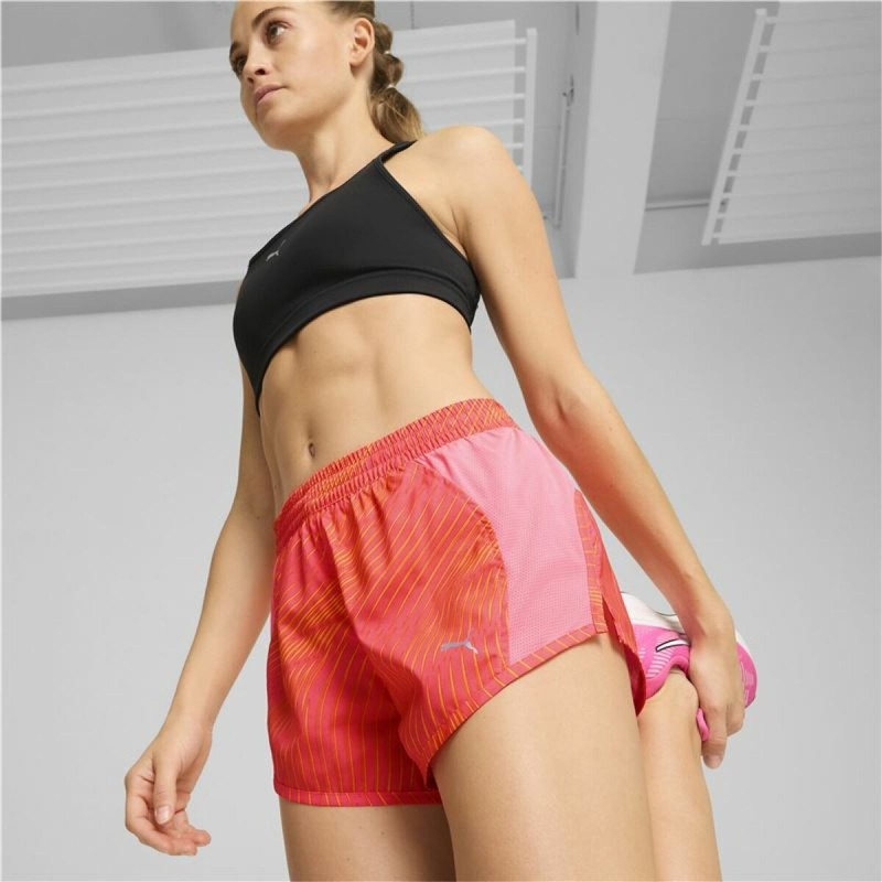 Short de Sport pour Femme Puma Puma Run Favorite Aop Velocity 3" Rouge