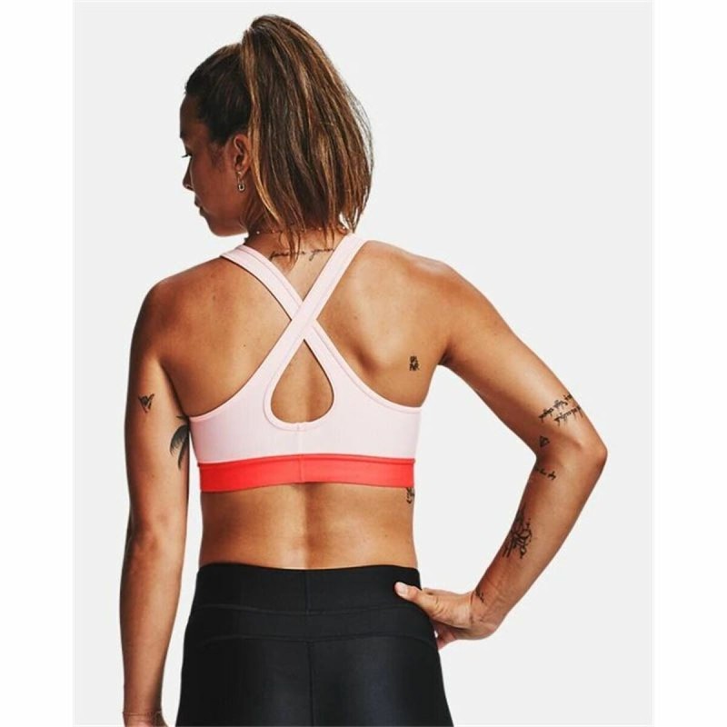 Soutien-gorge de Sport Under Armour Mid Crossback Rose