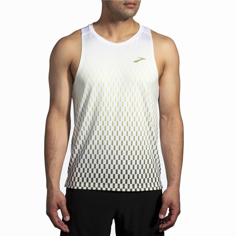 Maillot de Corps sans Manches pour Homme Brooks Atmosphere Blanc