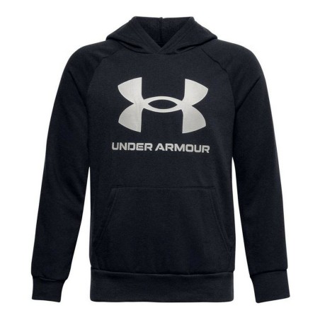 Sweat à capuche enfant Under Armour Fleece Rival Big Logo Noir