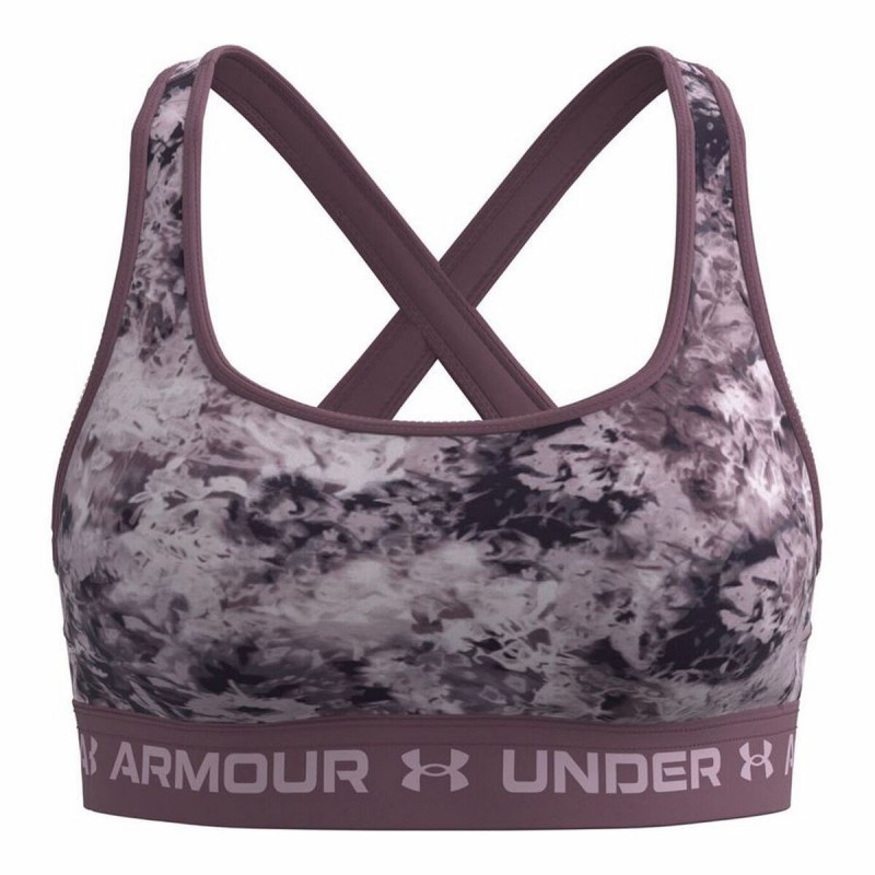 Soutien-gorge de Sport Under Armour Mid Crossback Marron