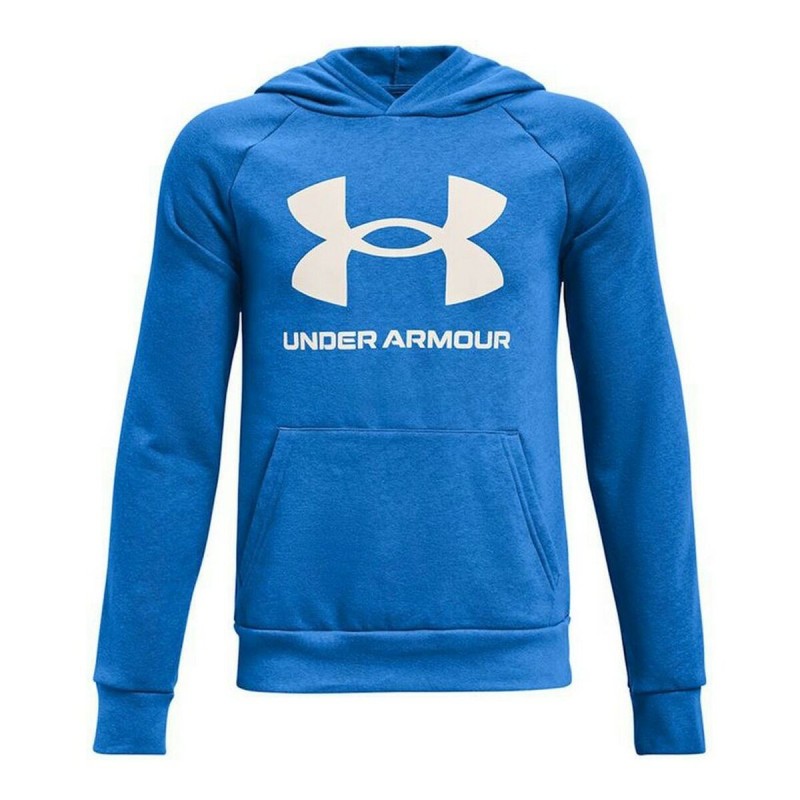 Sweat à capuche homme Under Armour Rival Big Logo Bleu