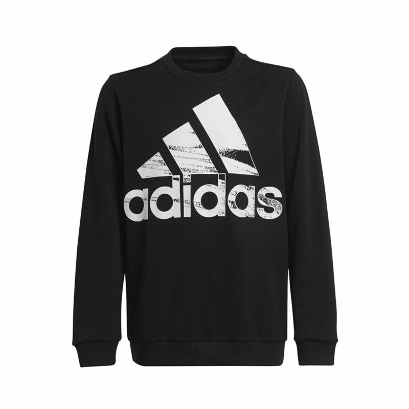 Sweat sans capuche enfant Adidas Sweat Logo Noir