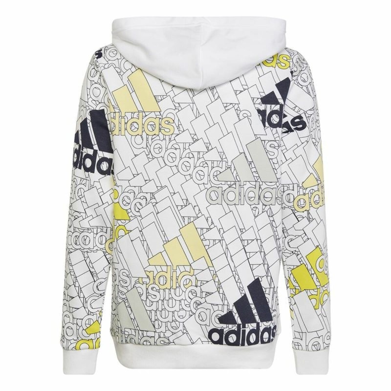 Sweat à capuche unisex Adidas Brand Love Blanc