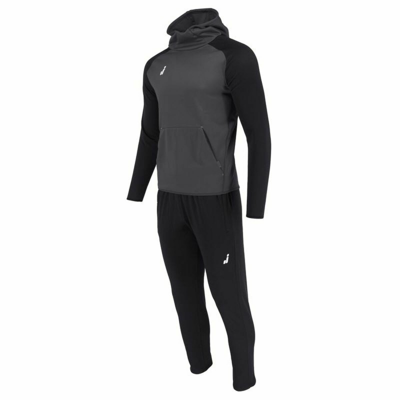 Survêtement pour Adultes Joluvi Hood Ran Gris foncé Noir Homme