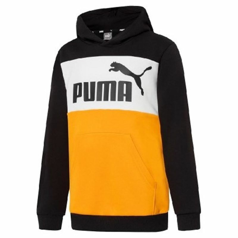 Sweat à capuche enfant Puma Essentials+ Colourblock Jaune