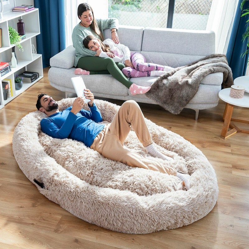 Lit de Chien pour Humains | Human Dog Bed XXL InnovaGoods Beige