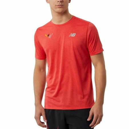 Maillot de Corps de Sport à Manches Coupe New Balance Impact Run Orange