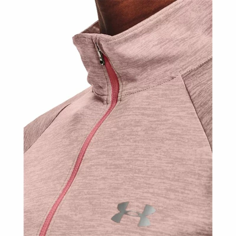 T-shirt à manches courtes femme Under Armour  Tech 1/2 Zip Rose