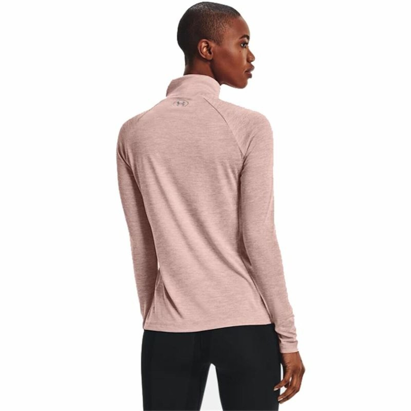 T-shirt à manches courtes femme Under Armour  Tech 1/2 Zip Rose