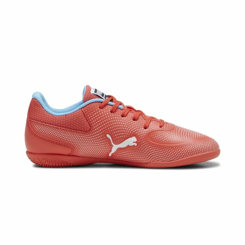 Chaussures de Futsal pour Enfants Puma Truco II Active Blanc Rouge Enfant Unisexe