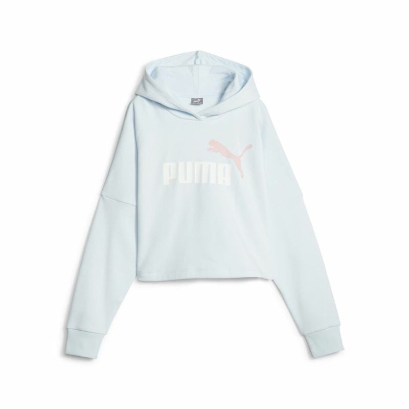 Sweat-shirt Enfant Puma Ess Logo Croppedo Blanc