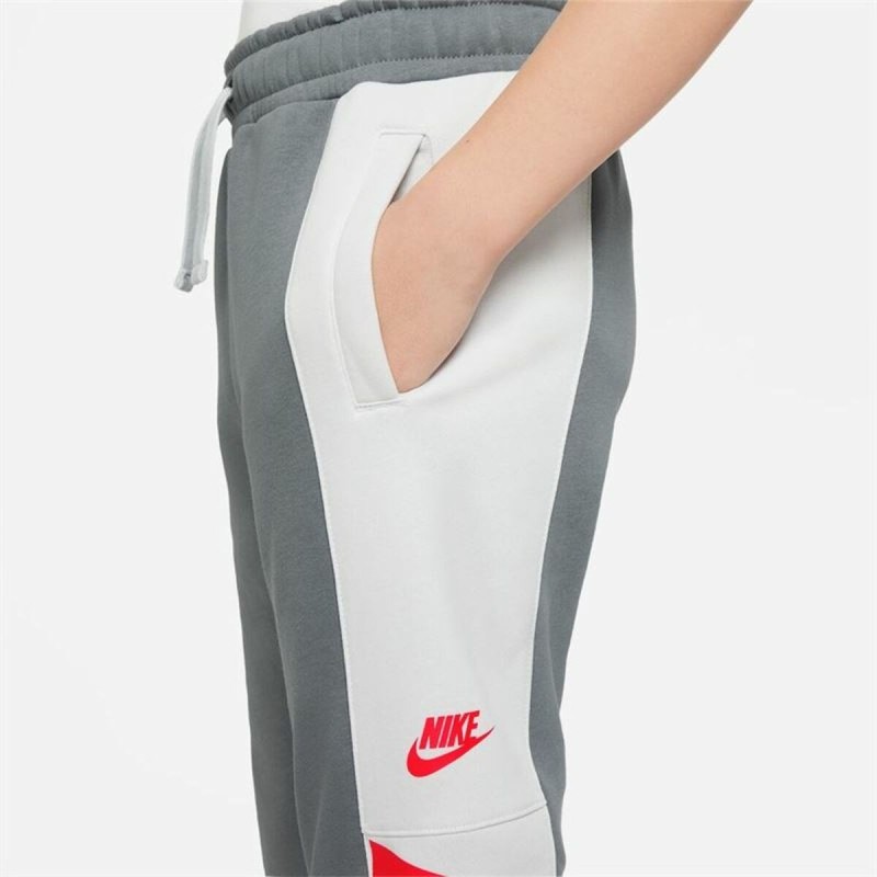 Pantalons de Survêtement pour Enfants Nike Sportswear  Blanc Gris foncé