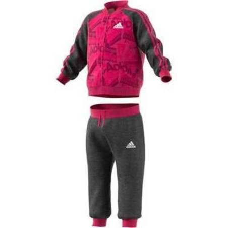 Survêtement pour Bébé Adidas I Bball Jog FT Rose Noir Multicouleur