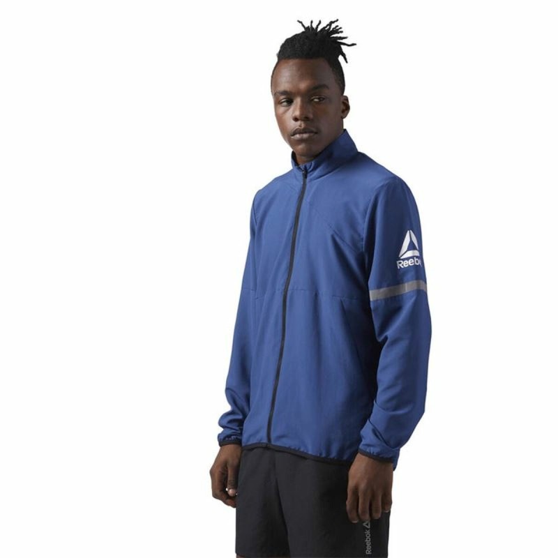 Veste de Sport pour Homme Reebok Run Woven Bleu foncé