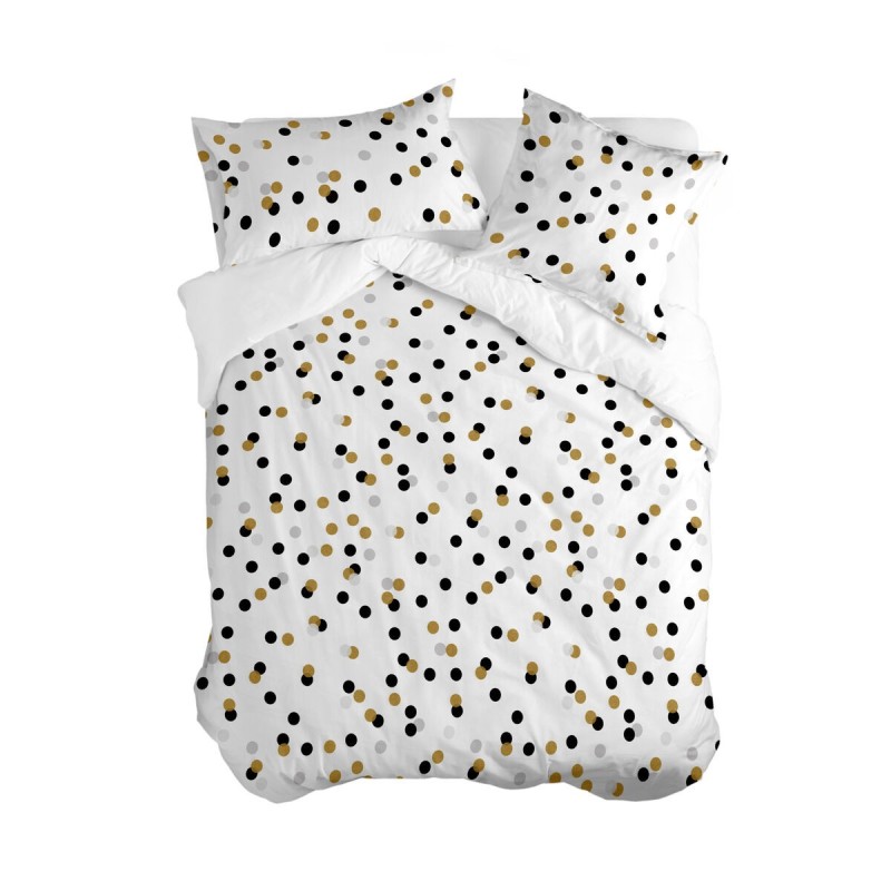 Housse de Couette HappyFriday Blanc Golden dots Multicouleur 140 x 200 cm