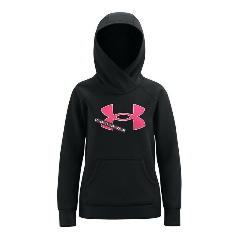 Sweat-shirt à capuche fille Under Armour Fleece Logo Noir