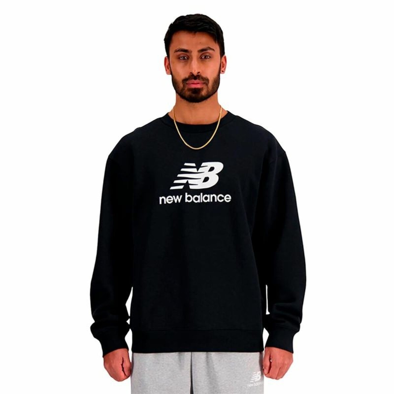 Sweat sans capuche homme New Balance Sport Essentials Fleece Logo Noir