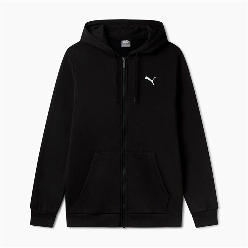 Sweat à capuche homme Puma Essentials+ Graphic Hoodie Fz Noir