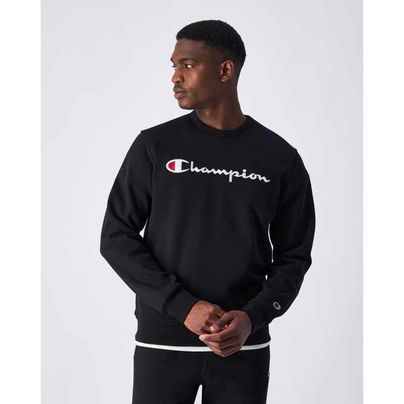 Sweat sans capuche homme Champion CREWNECK SWEATSHIRT 220254 NBK Noir