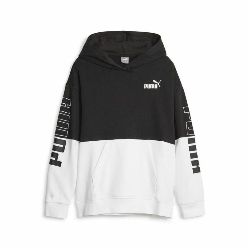 Sweat-shirt Enfant Puma Power Colorblock Noir