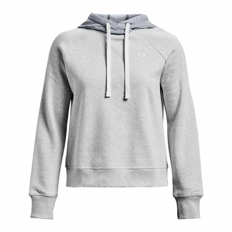 Sweat à capuche homme Under Armour Rival Fleece CB Gris