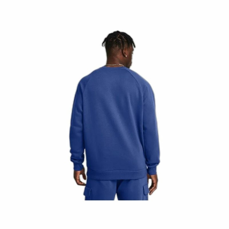 Sweat sans capuche homme Under Armour Rival Fleece Crew Bleu