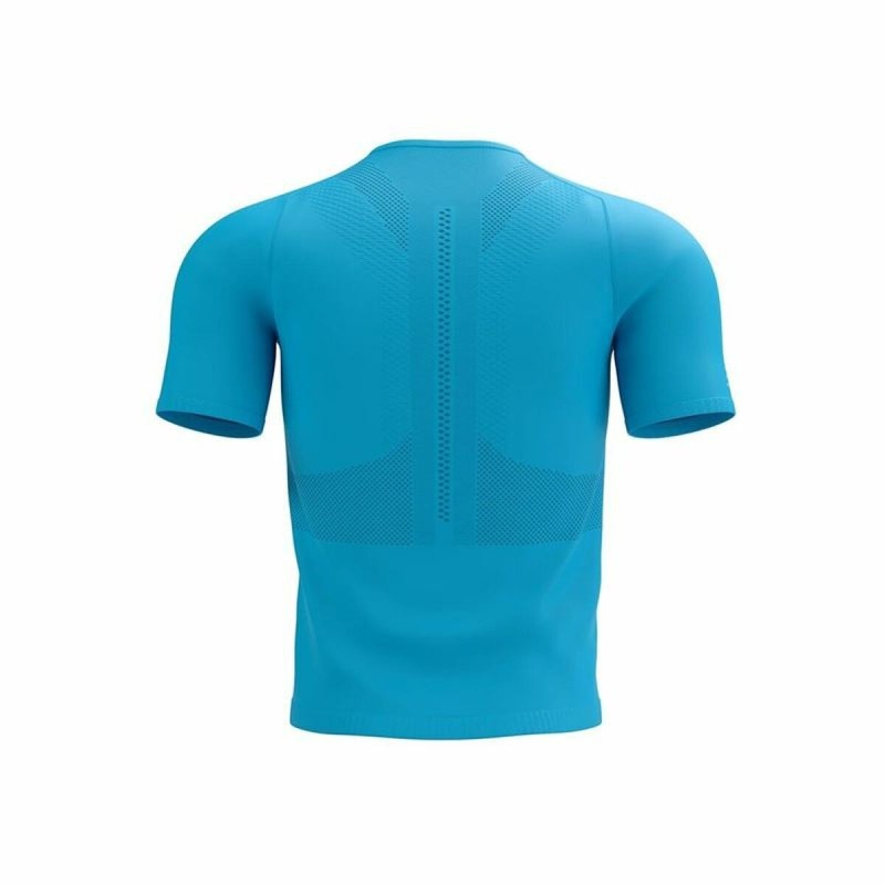 T-shirt à manches courtes unisex Compressport Trail Half-Zip Fitted SS Bleu ciel