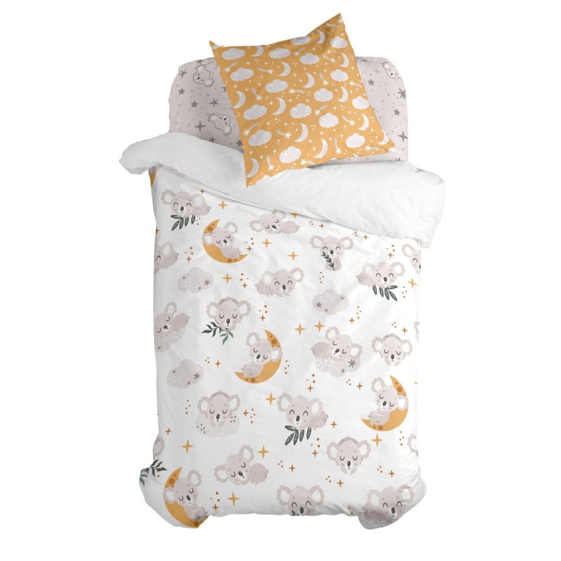 Parure de couette HappyFriday Moshi Moshi Baby Koala Multicouleur Lit 1 persone 2 Pièces