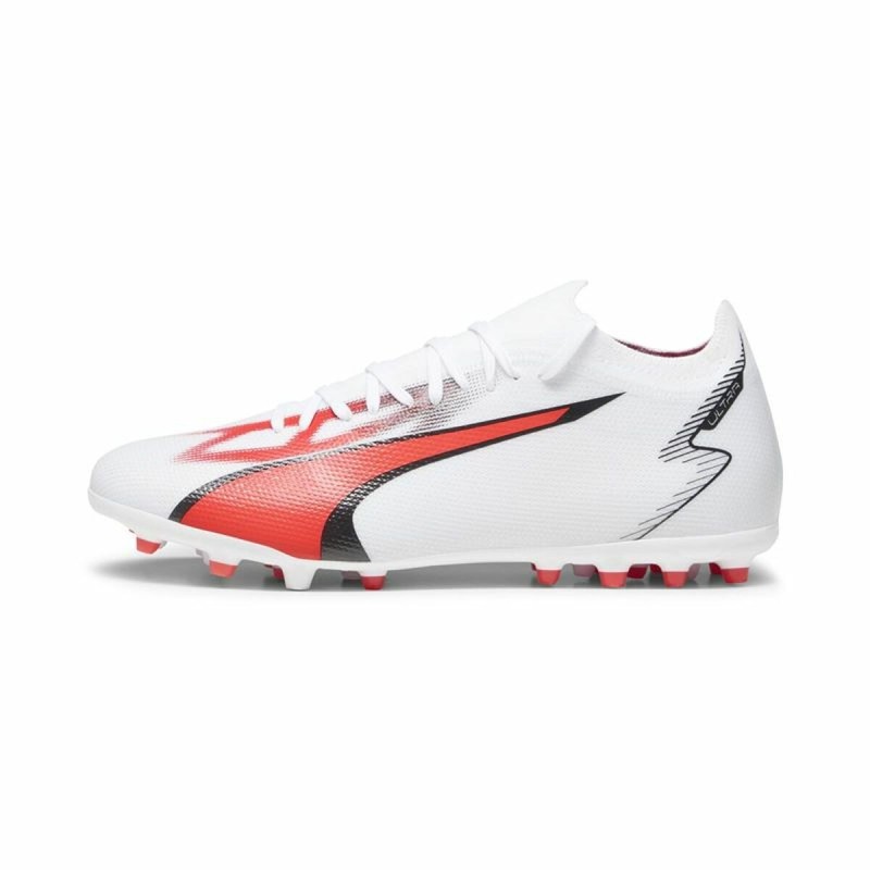 Chaussures de Football pour Adultes Puma Ultra Match MG Blanc