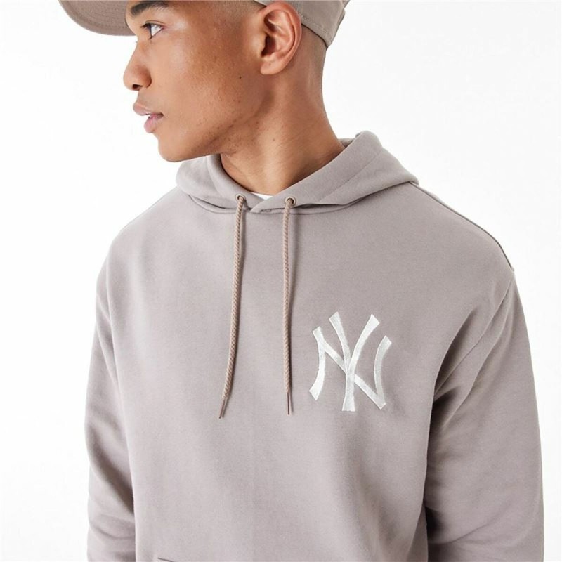 Sweat à capuche femme New Era League Essential New York Marron