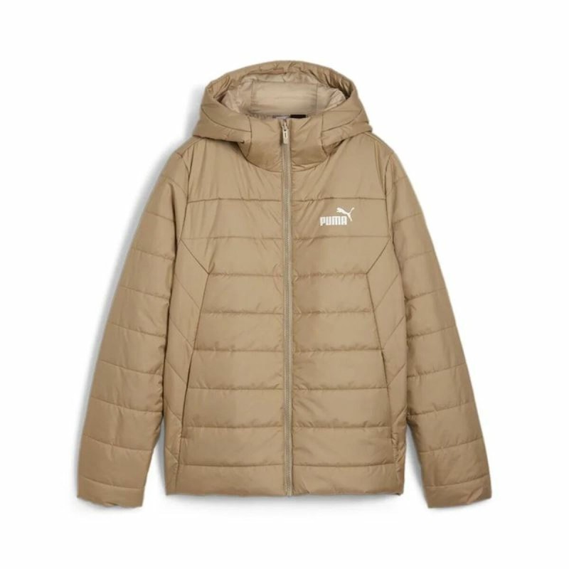 Veste de Sport pour Femme Puma Ess Hooded Padded Jacket Beige