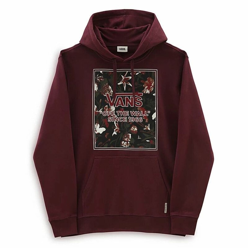 Sweat à capuche homme Vans Night Garden Bordeaux