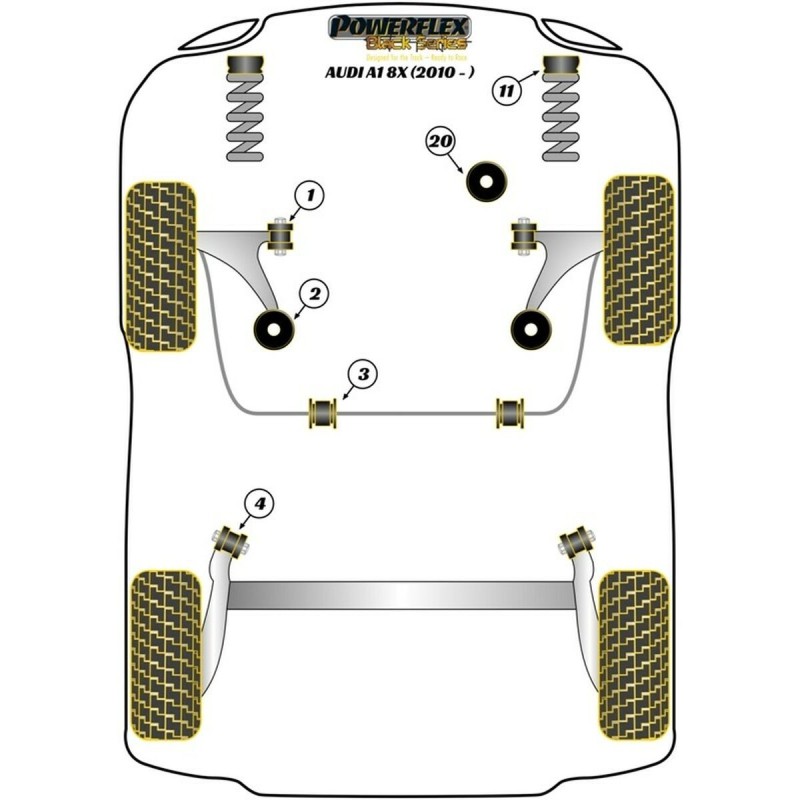 Silentblock Powerflex PFF85-620 Support moteur