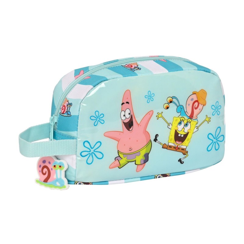 Sac glacière goûter Spongebob Stay positive Bleu Blanc (21.5 x 12 x 6.5 cm)