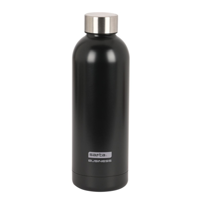 Bouteille Thermique en Acier Inoxydable Safta Black 500 ml Noir