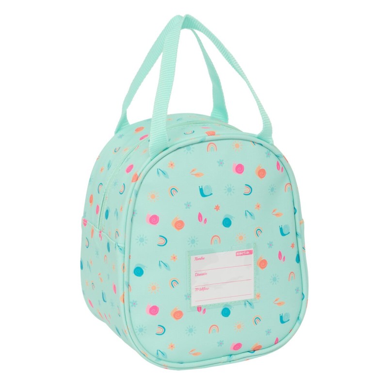 Sac glacière goûter Safta Escargot Turquoise 19 x 22 x 14 cm